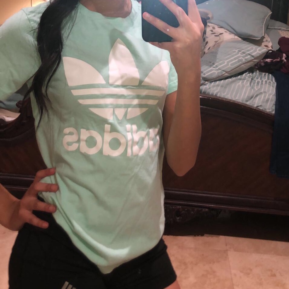 Blue adidas shirt